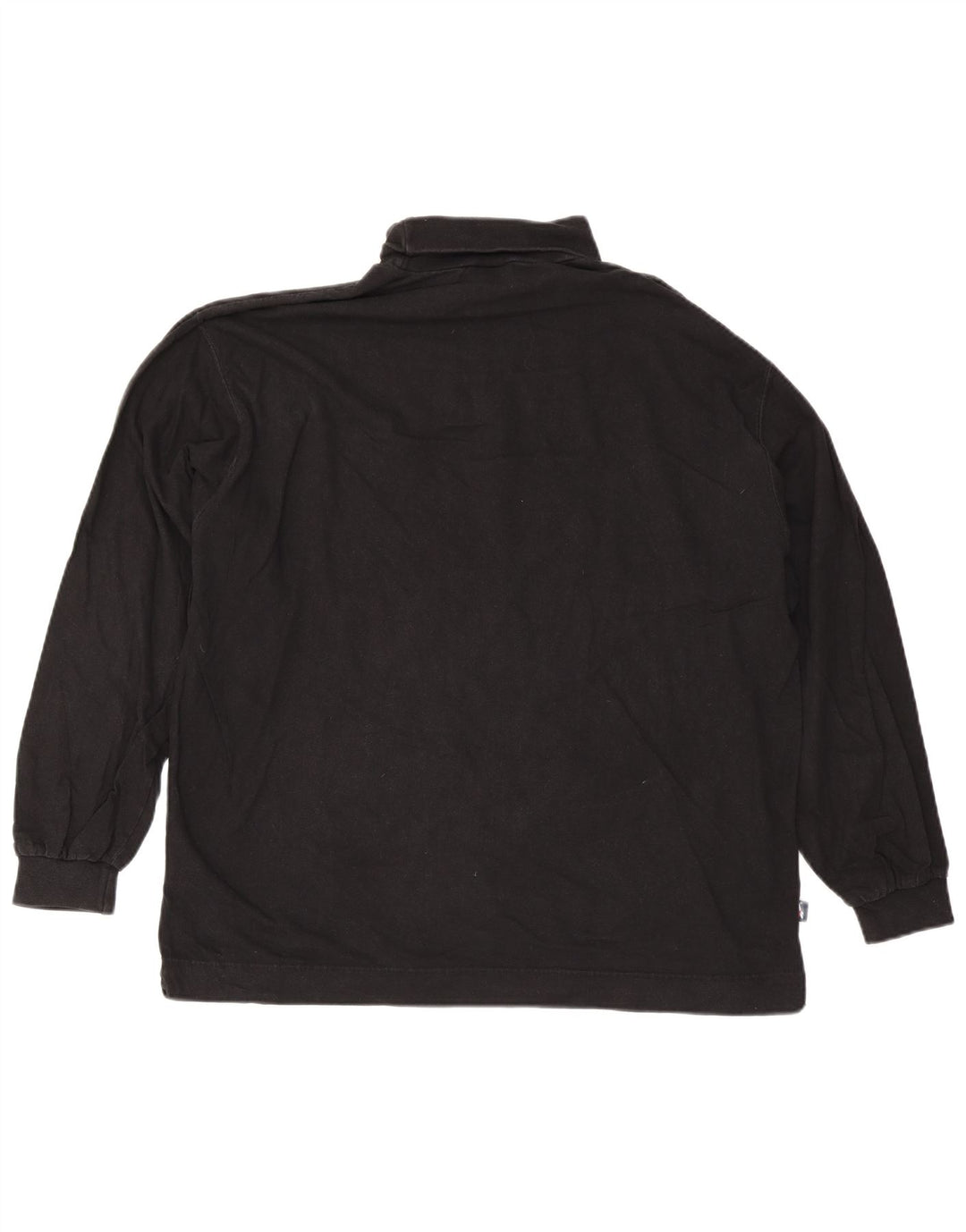 Reebok - Camiseta de manga larga con cuello enrollado para hombre, talla 2XL, algodón negro