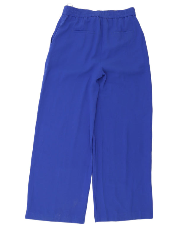 Marks & Spencer Pantalones casuales de pierna ancha para mujer UK 44 Large W34 L33 Azul