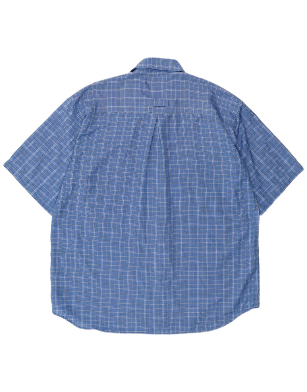 Columbia Camisa de manga corta para hombre XL Blue Check Poliéster