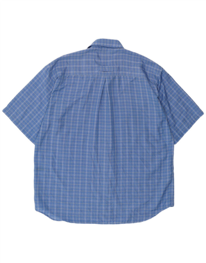 Columbia Camisa de manga corta para hombre XL Blue Check Poliéster