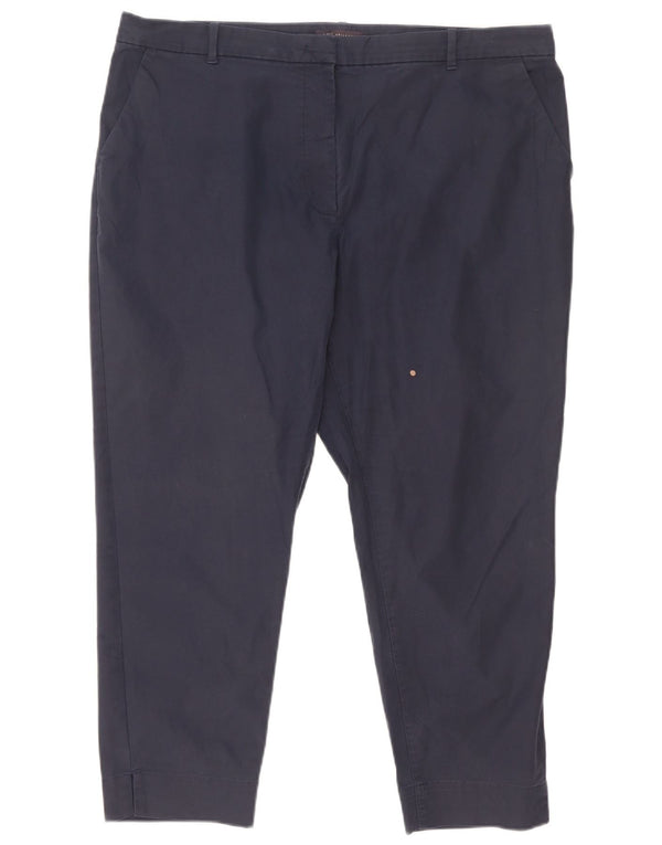 Marks & Spencer Pantalones cortos ajustados para mujer UK 18 XL W38 L25 Azul marino