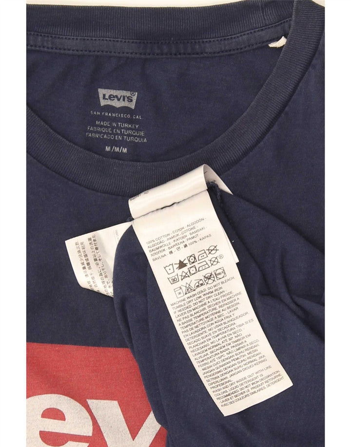 Levi's Hombre Camiseta Gráfica Top Medium Azul Marino Algodón