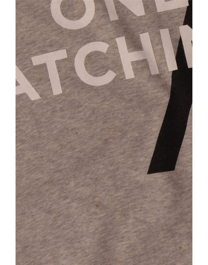 Zara Hombre Sudadera Gráfica Jumper XL Algodón Gris