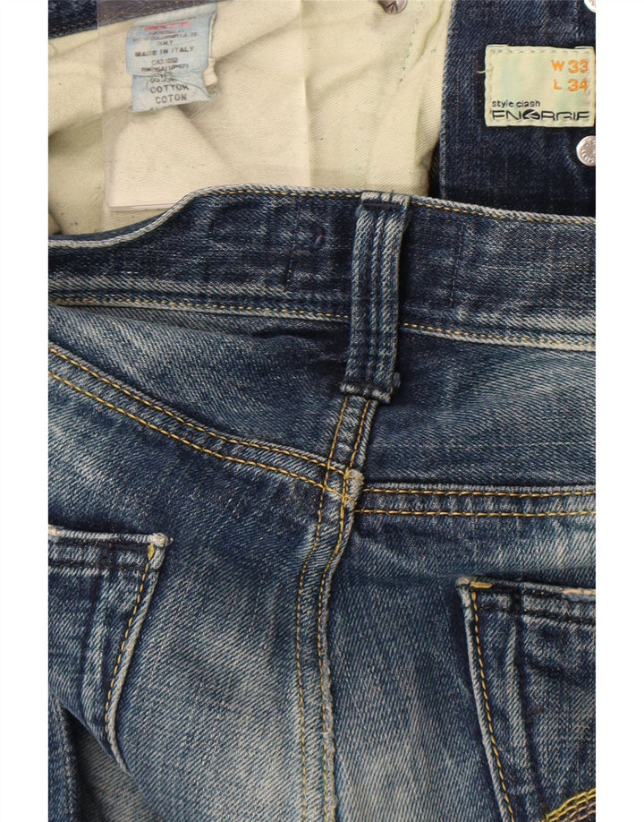 Vaqueros rectos para hombre Energe W33 L34 Algodón azul
