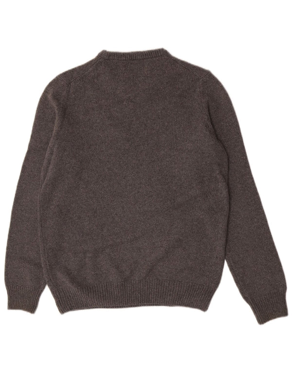 Trussardi Jersey de cuello redondo para mujer UK 46 Large Lana gris