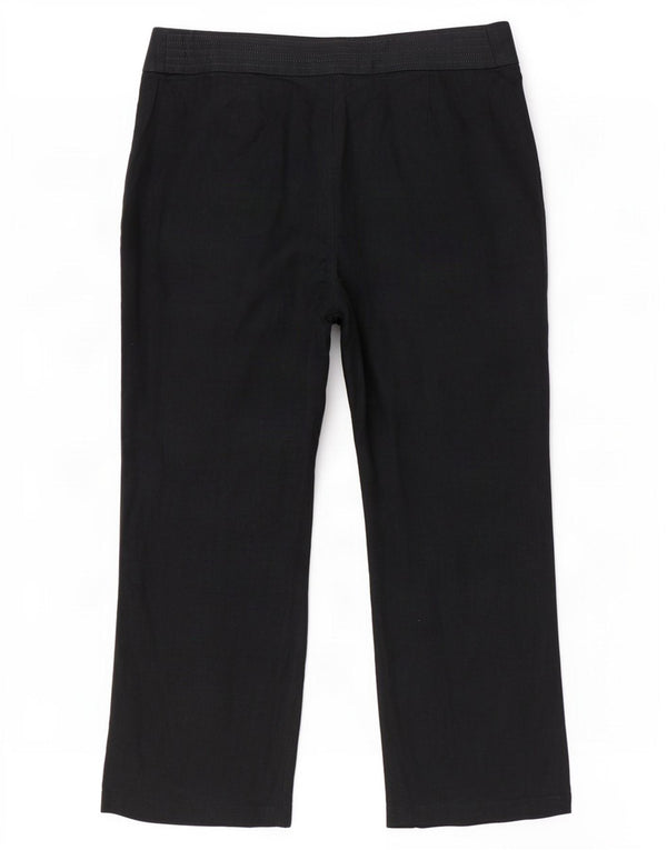 Marks & Spencer Pantalones chinos rectos para mujer UK 40 Large W36 L27 Negro