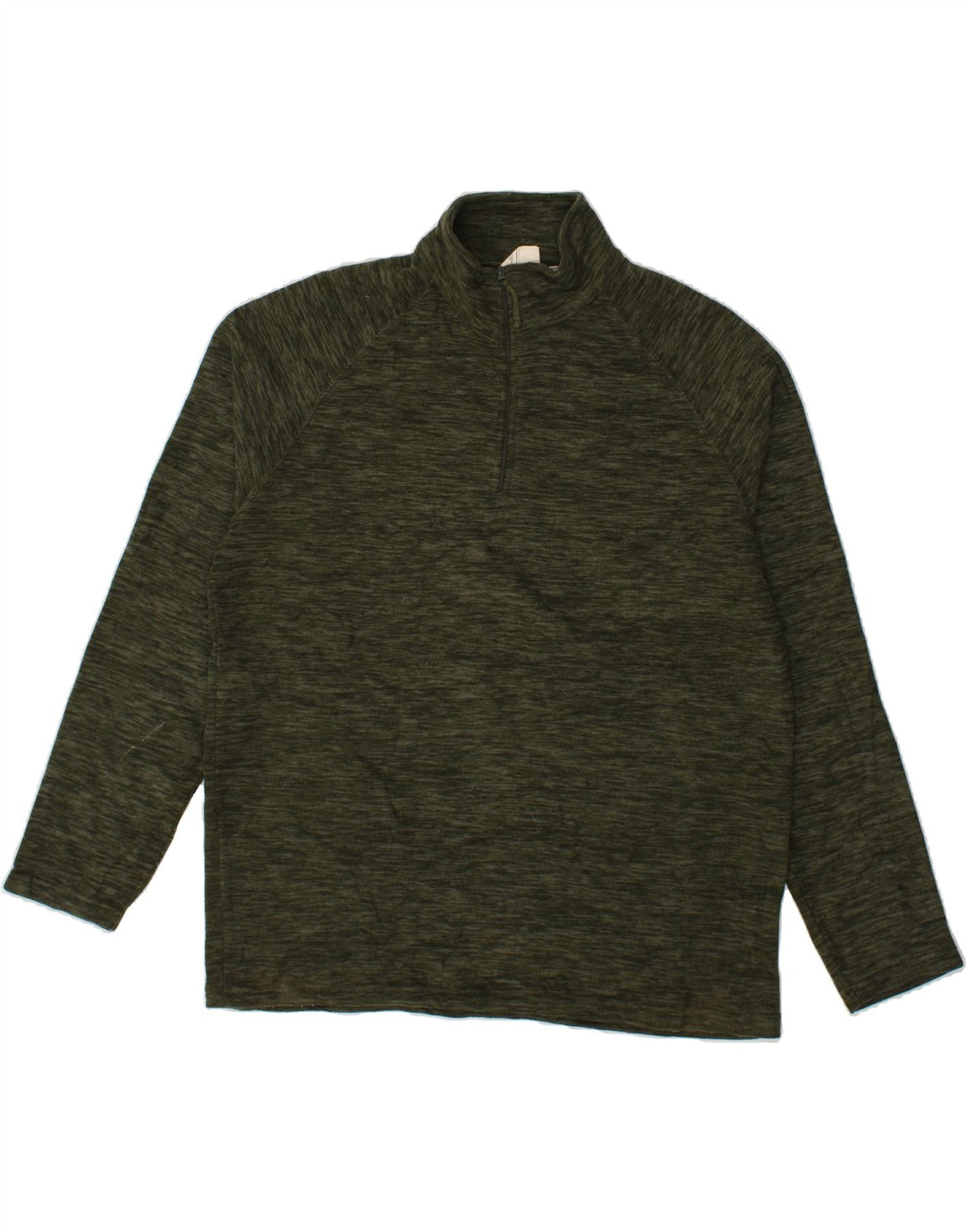 MOUNTAIN WAREHOUSE Mens Zip Neck Fleece Jumper Large Green Polyester Vintage Mountain Warehouse and Second-Hand Mountain Warehouse from Messina Hembry 