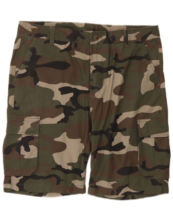 Sneaker Freak Pantalones cortos cargo para hombre 2XL W42 Caqui Camuflaje Algodón