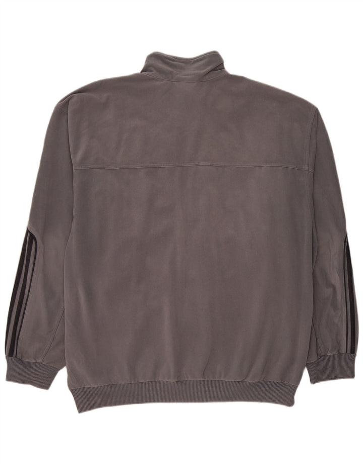 Adidas Hombre Chándal Top Chaqueta UK 48/50 XL Gris Poliéster