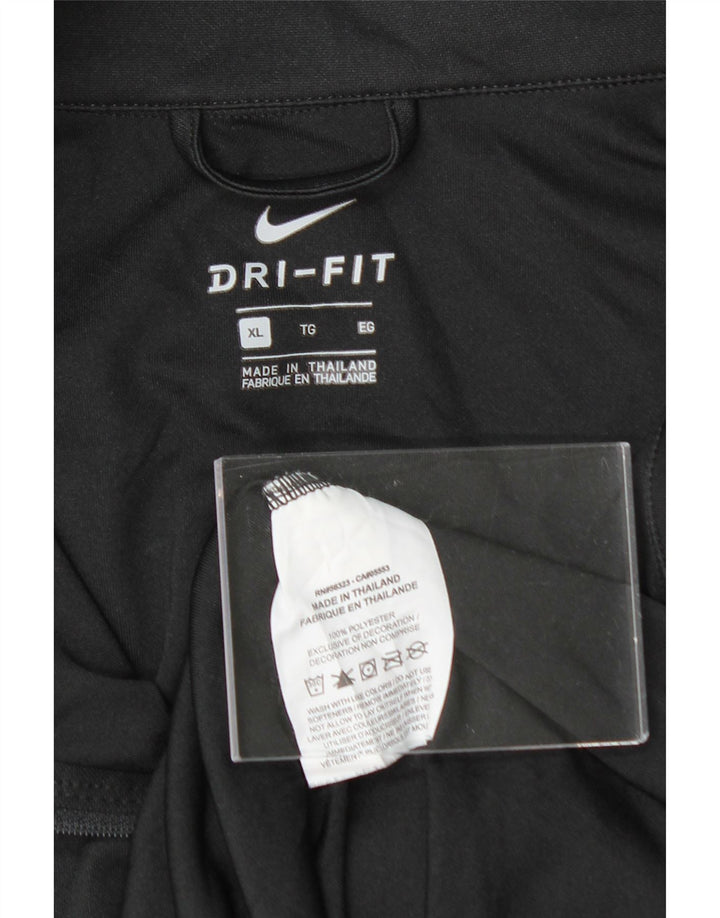 NIKE Mens Dri Fit Tracksuit Top Jacket XL Black Polyester Vintage Nike and Second-Hand Nike from Messina Hembry 