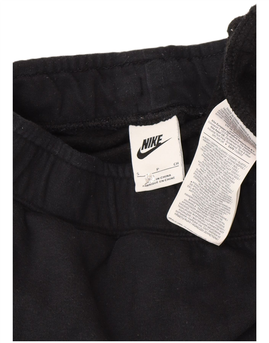 Nike Hombre Pantalones De Chándal Gráfico Joggers Pequeño Algodón Negro