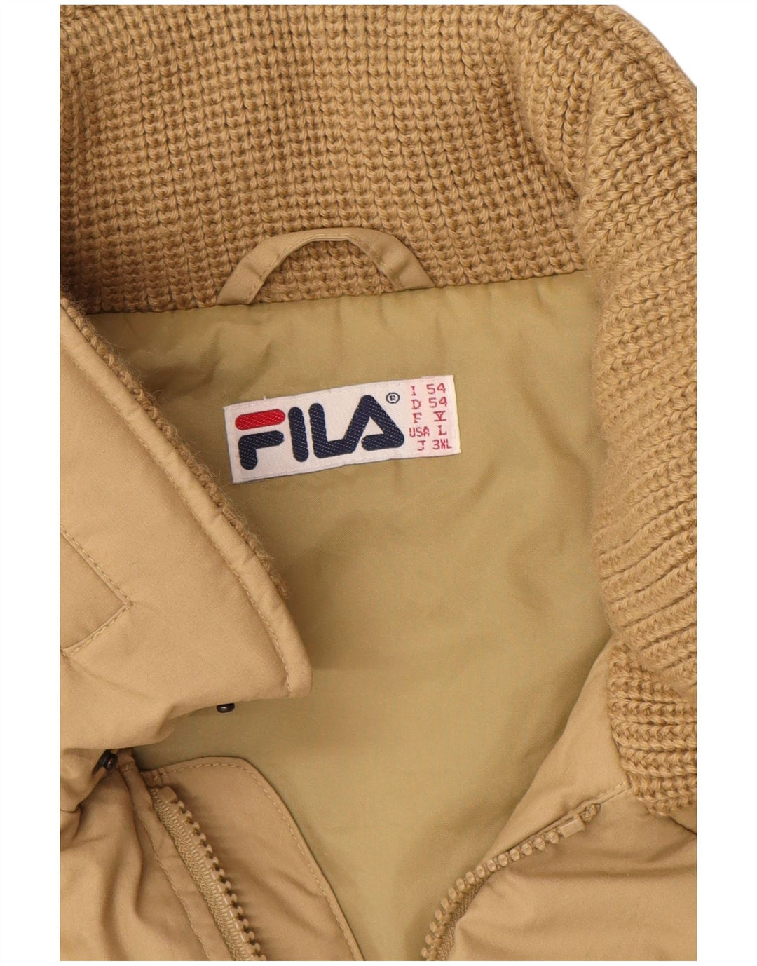 Fila Chaqueta cortavientos para hombre IT 54 2XL Poliéster beige