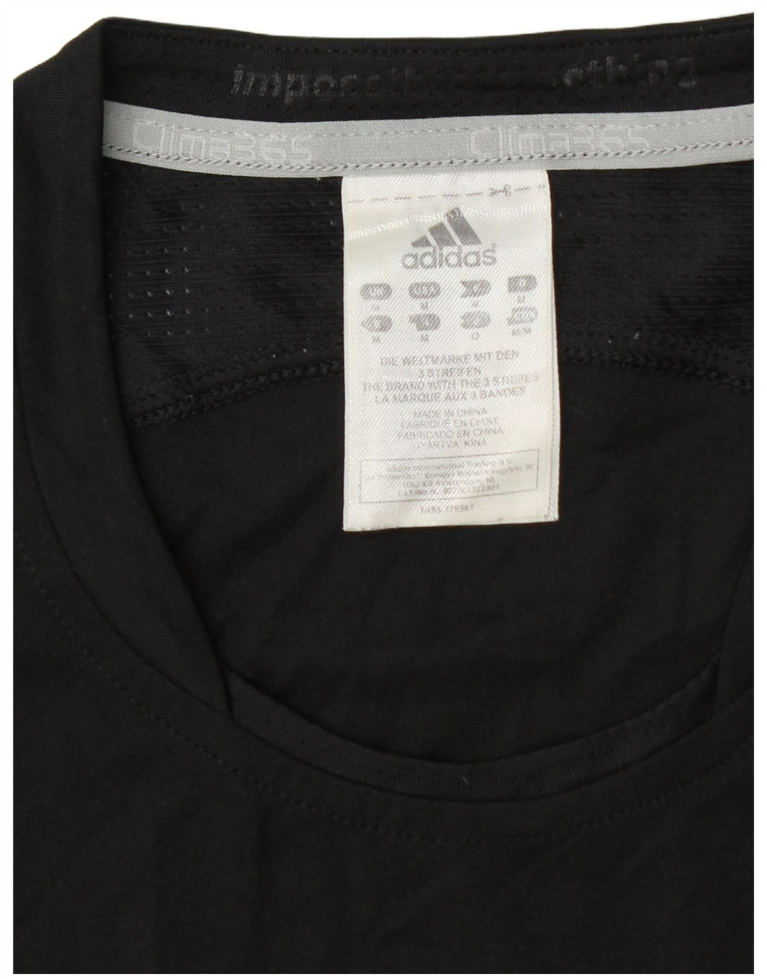 Adidas Mens Clima 365 Graphic Camiseta Top Medio Negro Poliéster