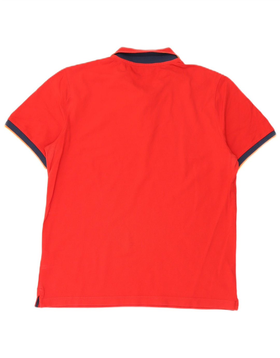 K-Way Polo para hombre de algodón con bloques de color rojo grande