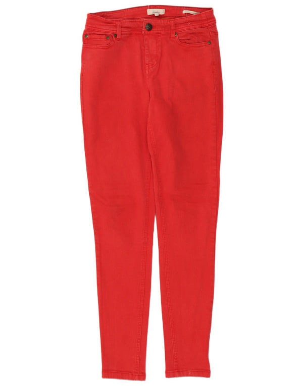 JOULES Vaqueros súper ajustados para mujer UK 10 Small W28 L30 Algodón rojo
