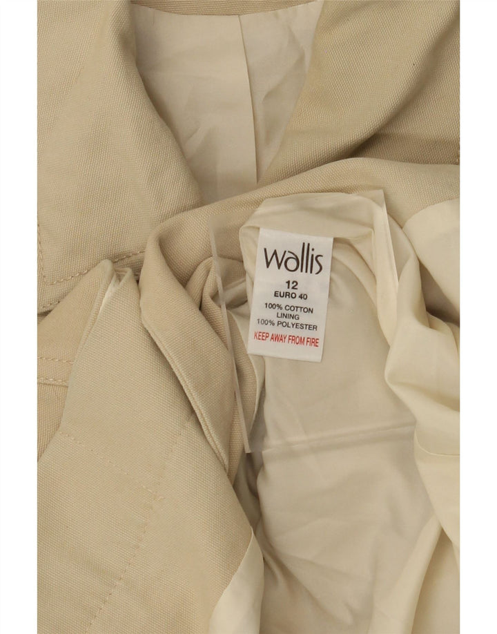 WALLIS Gabardina para mujer UK 12 Algodón beige medio