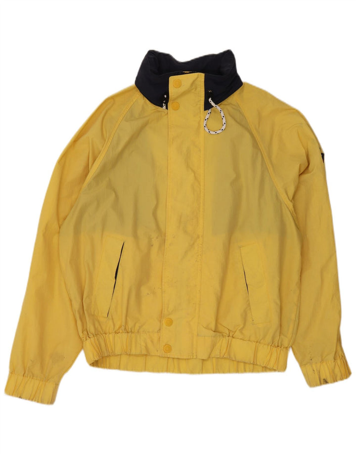 Tommy Hilfiger Chaqueta impermeable con capucha para hombre UK 38 Medium Yellow Nylon