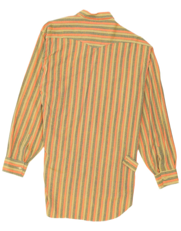 Vintage mujer vestido de camisa de gran tamaño Reino Unido 10 pequeño multicolor rayas