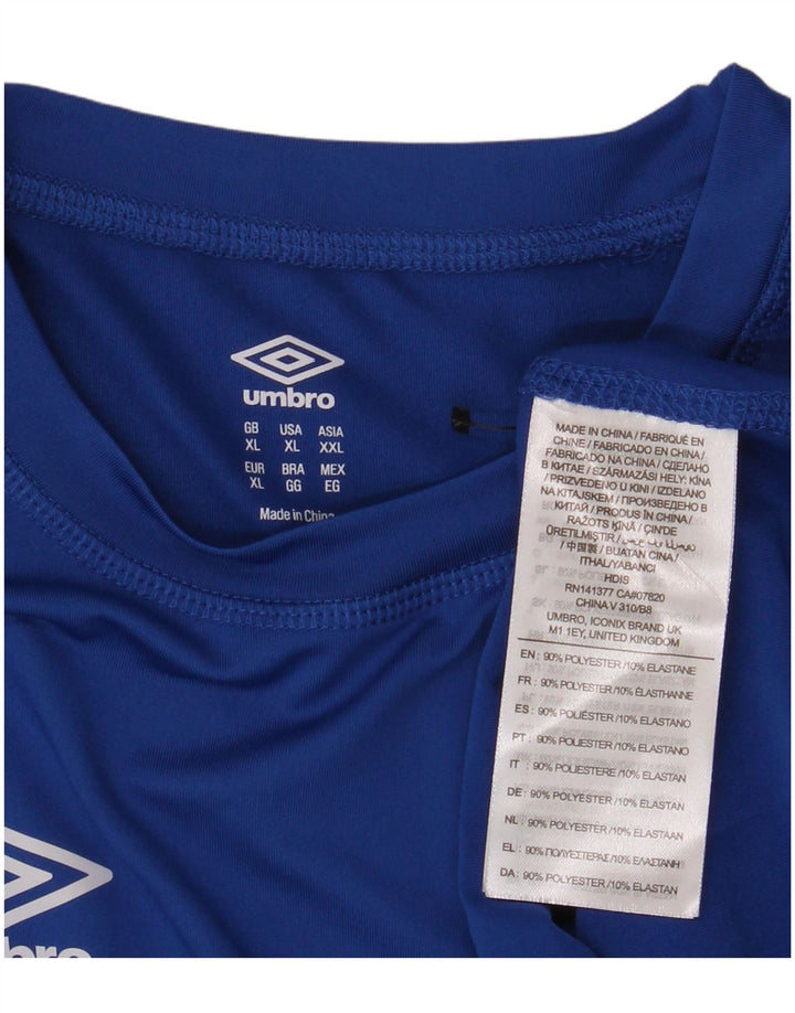 UMBRO Camiseta Hombre Manga Larga XL Poliéster Azul