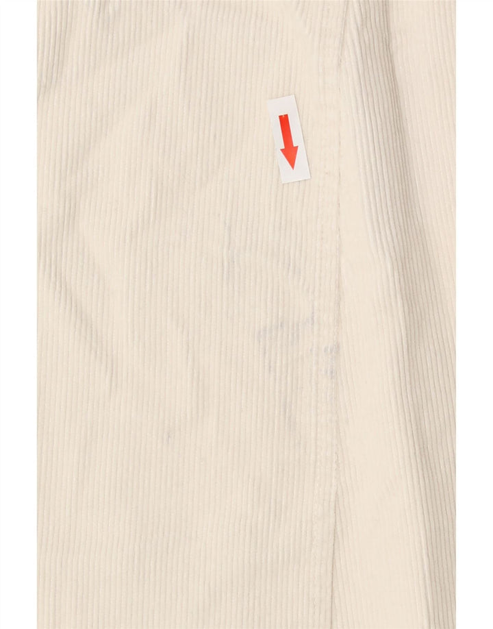 Zara Mujer Falda De Pana Mediana W28 Algodón Blanco