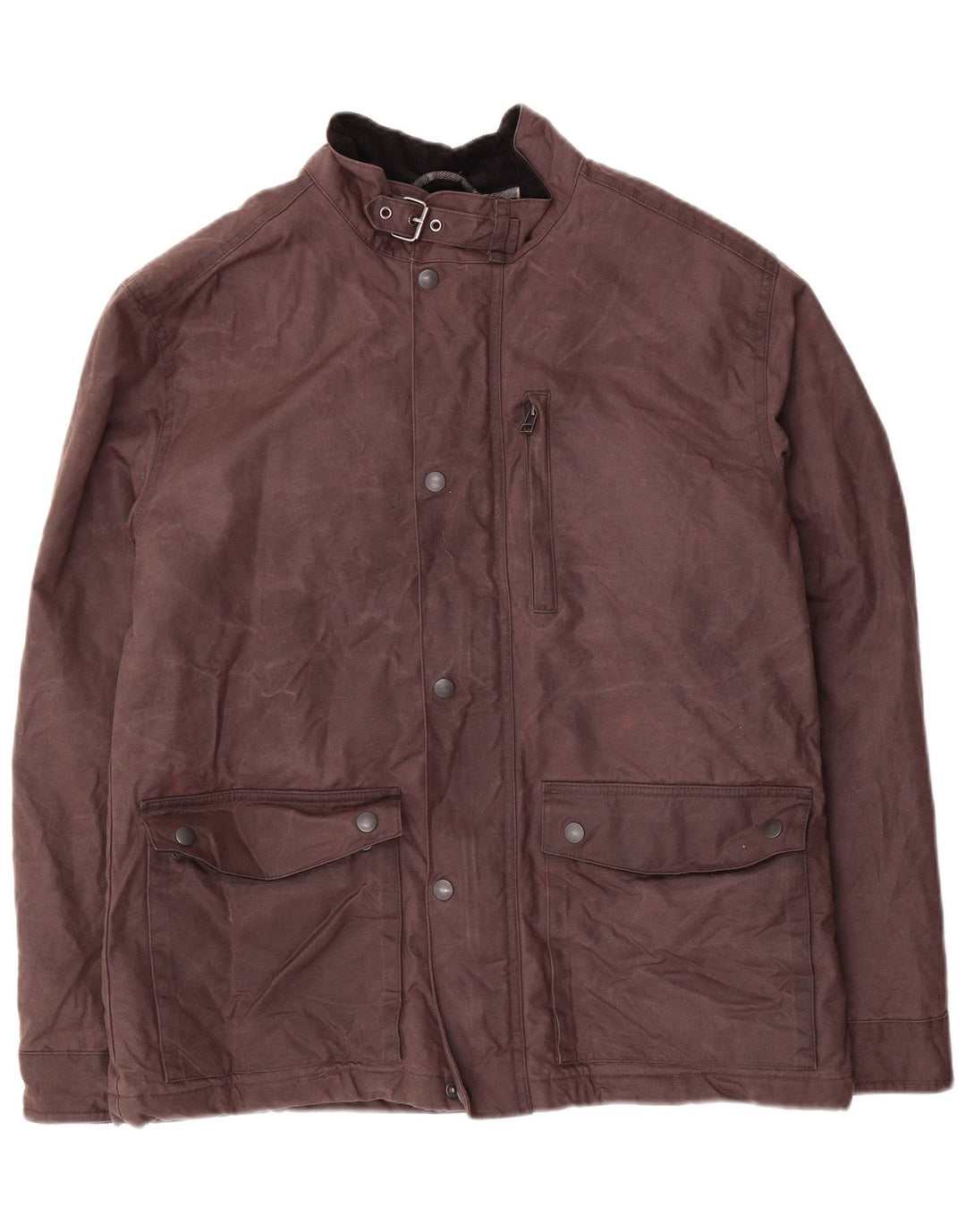 Marks & Spencer Chaqueta de algodón encerado para hombre UK 38 Marrón medio