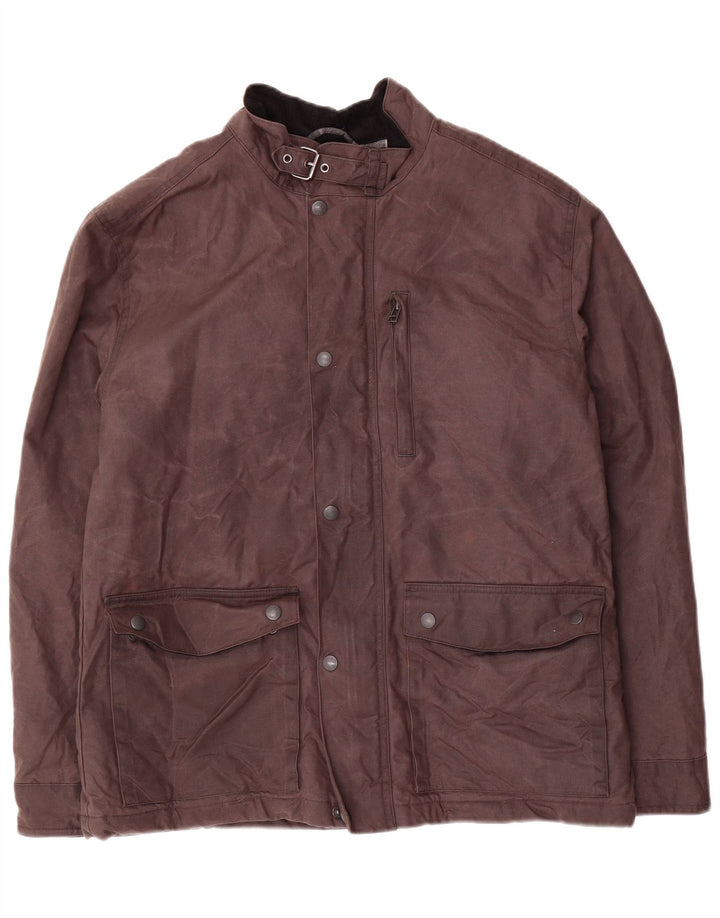 Marks & Spencer Chaqueta de algodón encerado para hombre UK 38 Marrón medio