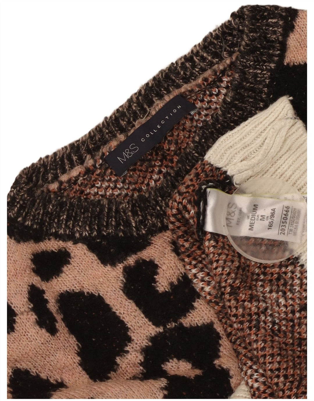 Marks & Spencer Jersey con Cuello Barco para Mujer UK 40 Mediano Multicolor