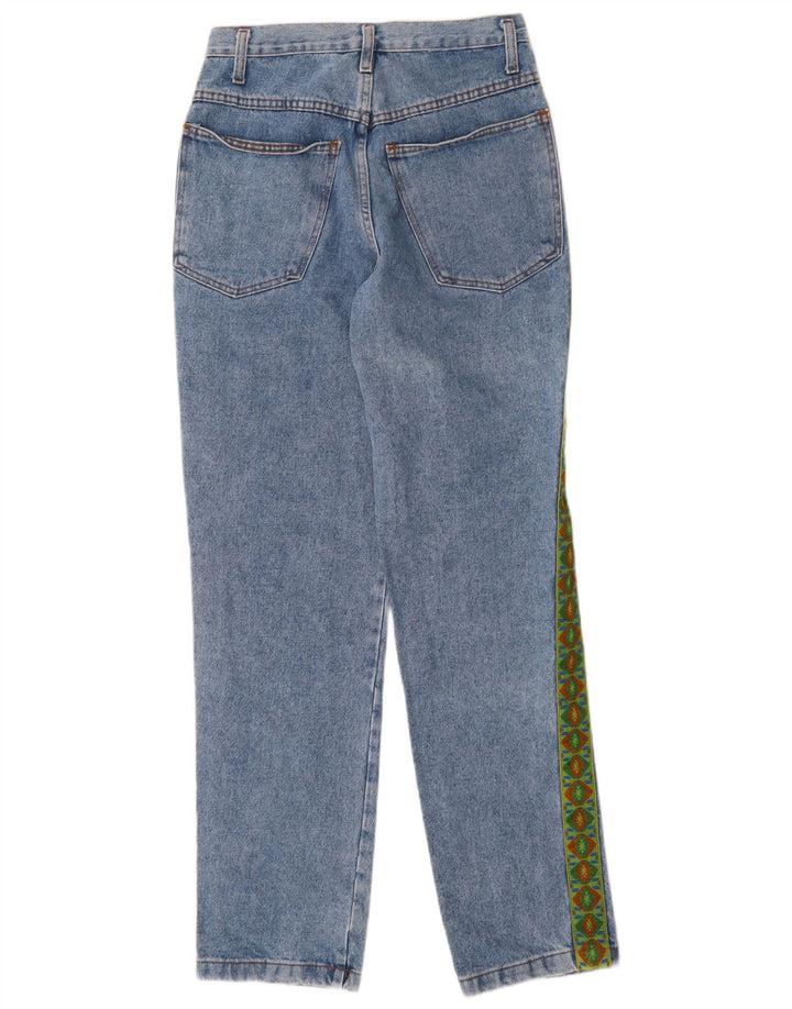 Vaqueros rectos para mujer General Company W30 L33 azul geométrico