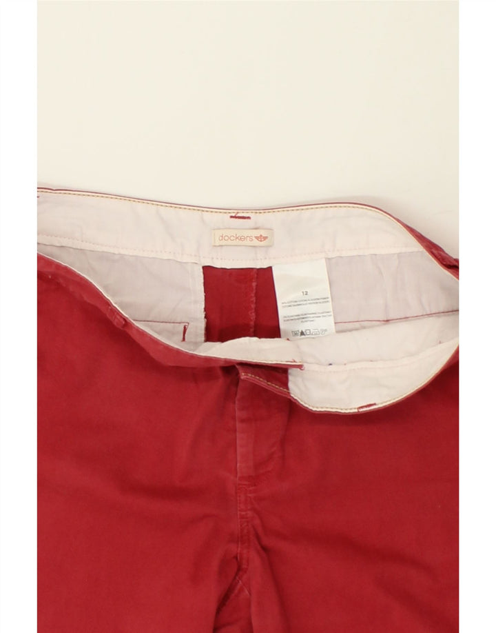 DOCKERS Womens Chino Shorts US 12 Large W34 Red Cotton Vintage Dockers and Second-Hand Dockers from Messina Hembry 