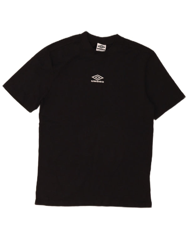 Umbro - Camiseta gráfica para hombre, talla pequeña, algodón negro