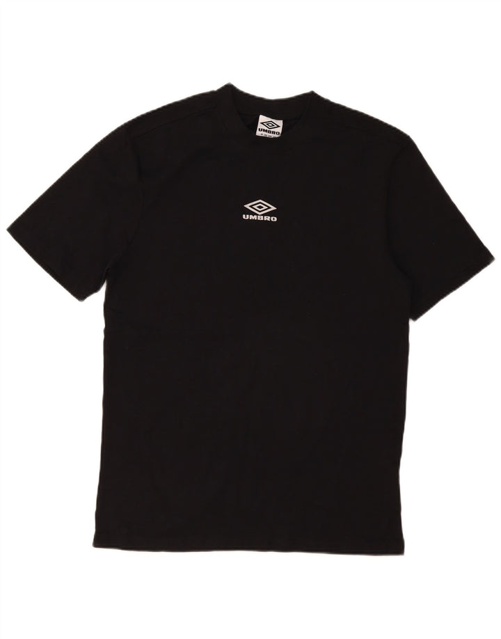 Umbro - Camiseta gráfica para hombre, talla pequeña, algodón negro
