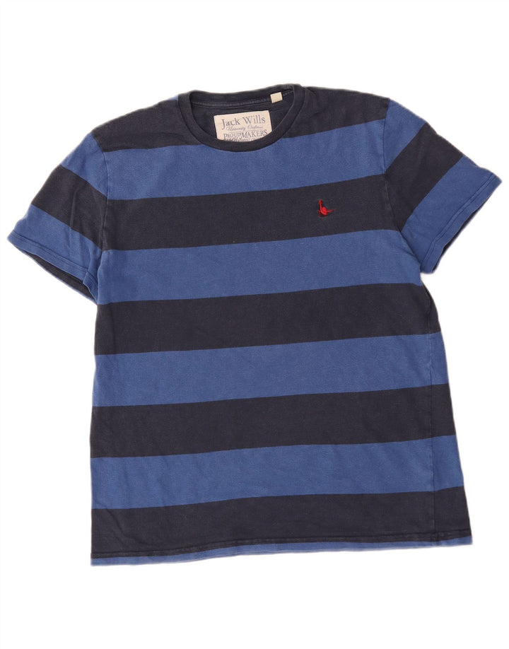 Camiseta Jack Wills Hombre Top Medium Azul Marino Rayas Algodón