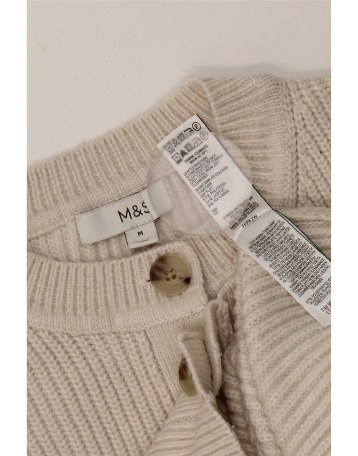 Marks & Spencer - Cárdigan para mujer, talla 40, poliéster beige medio