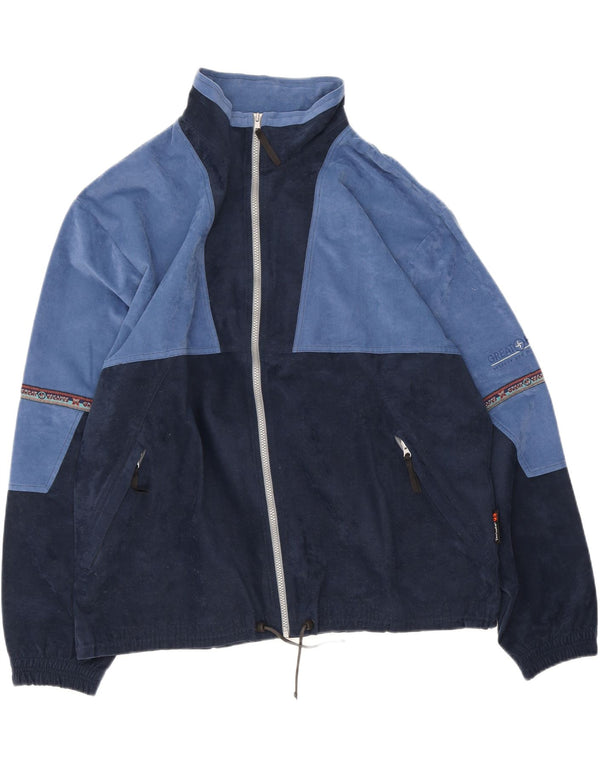 Great Escapes Chándal completo de terciopelo para hombre EU 56 XL Azul marino Colorblock