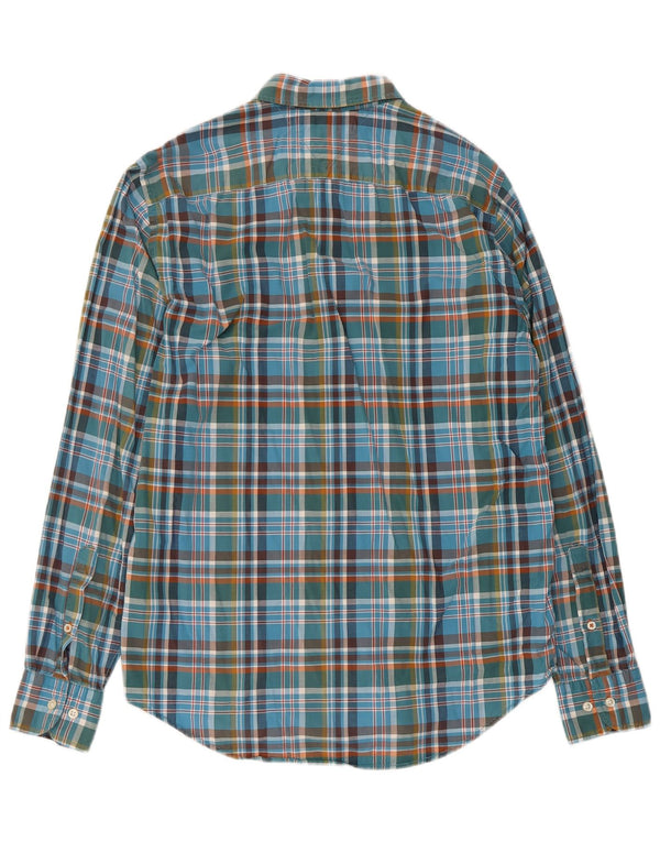 Camisa Tommy Hilfiger New York Fit de algodón a cuadros azules pequeños para hombre