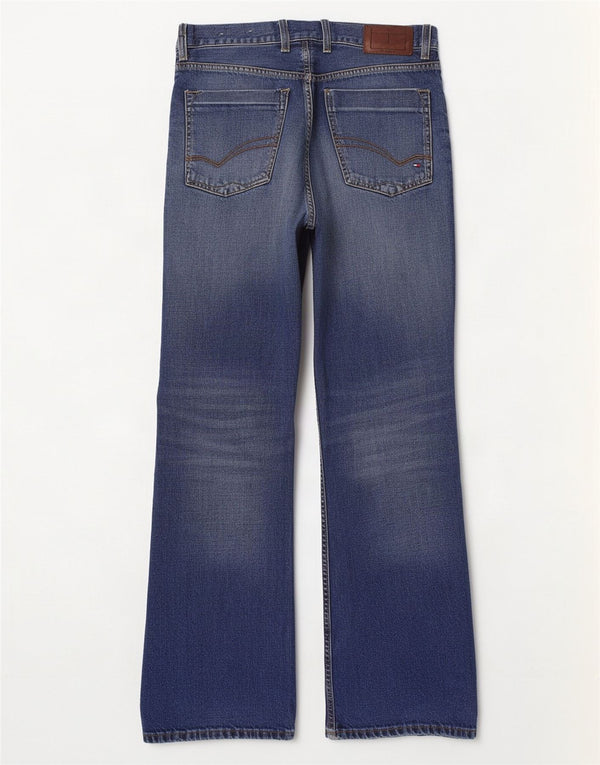 Tommy Hilfiger Mens Bedford Bootcut Straight Jeans W30 L32 Blue Cotton