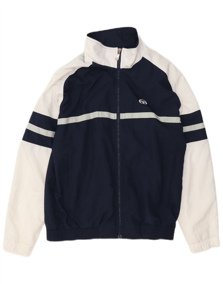 Sergio Tacchini Chaqueta de chándal para hombre con bloques de color azul marino mediano