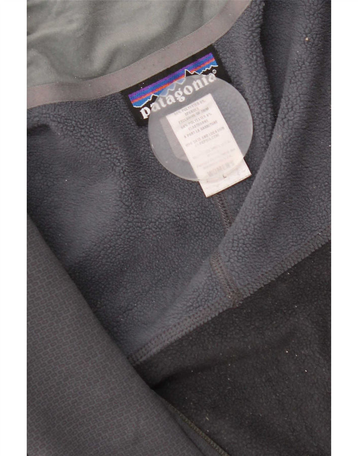 Patagonia Mujer Chándal Top Chaqueta UK 40 Grande Gris Colorblock