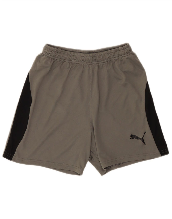 Puma Pantalones cortos deportivos para niño 13-14 años Gris Poliéster color block