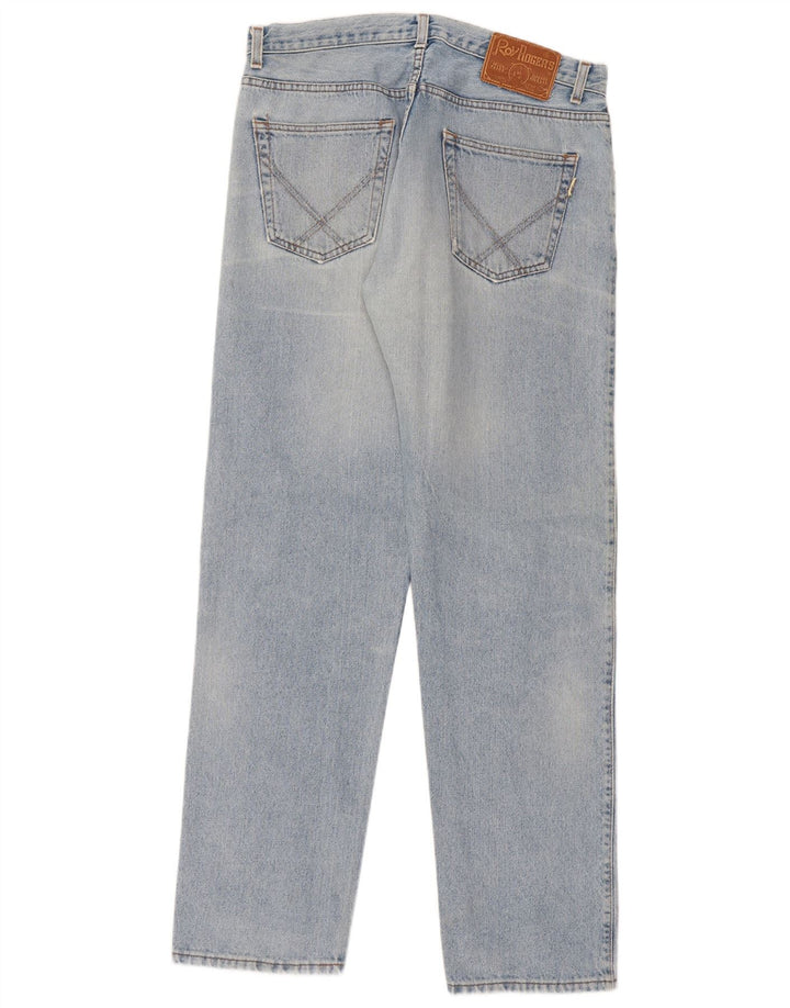 Roy Rogers Vaqueros rectos desgastados para hombre W34 L33 azul