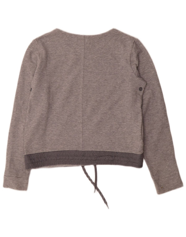 Nike - Sudadera corta para mujer, talla 10, algodón gris pequeño