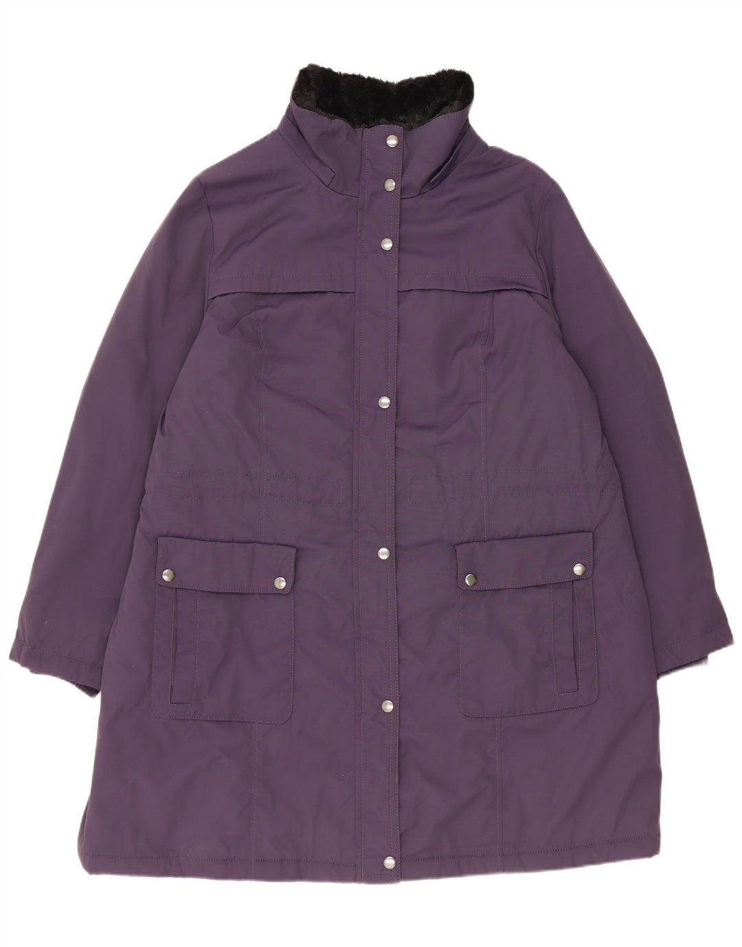 Marks & Spencer Abrigo acolchado para mujer UK 40 XL Poliamida púrpura