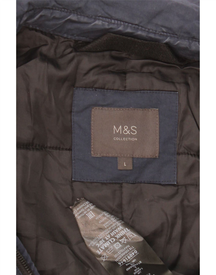 Marks & Spencer Chaqueta cortavientos para hombre UK 40 Grande Poliéster azul marino