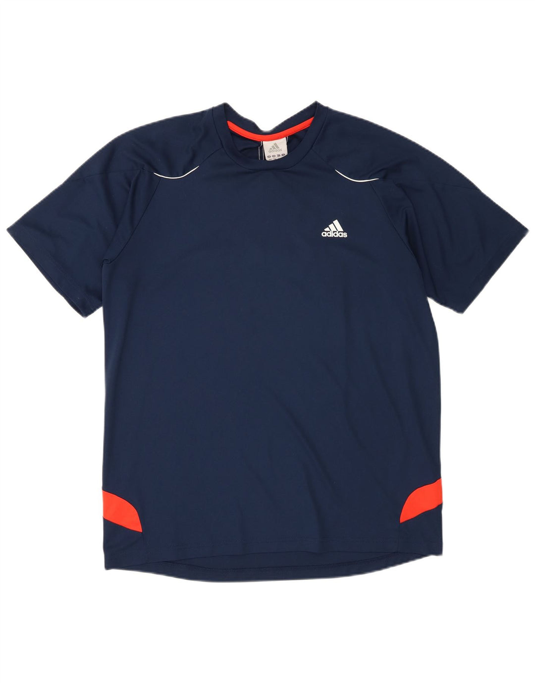 Adidas Hombre Camiseta Top Grande Azul Marino Colorblock Poliéster