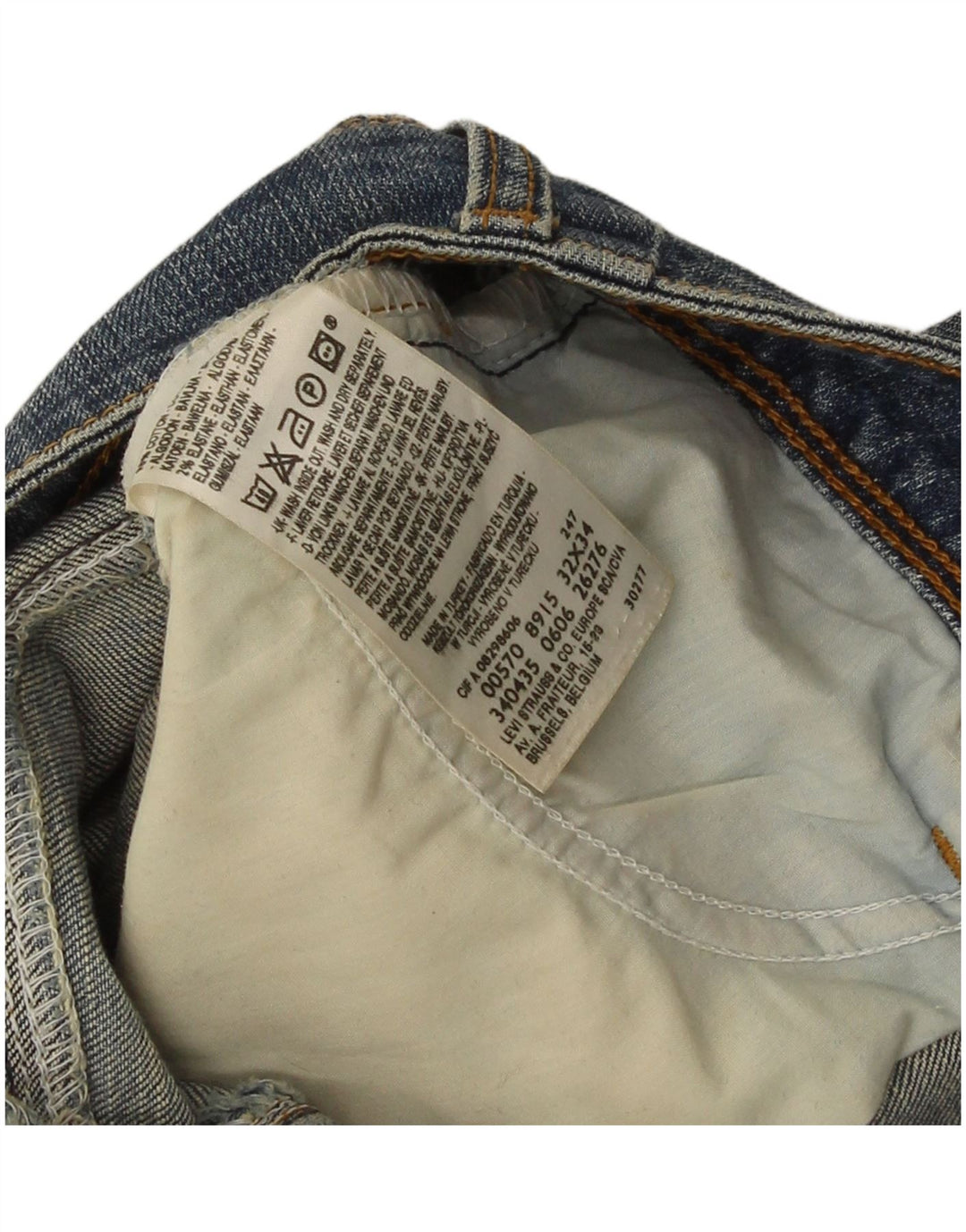 Vaqueros Levi's Mujer 570 Rectos W32 L31 Algodón Azul