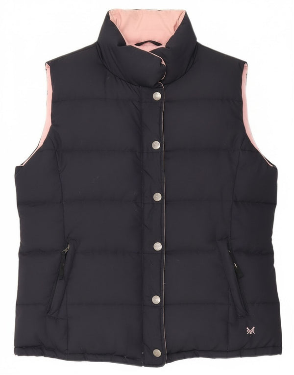 Crew Clothing Chaleco acolchado reversible para mujer UK 40 Grande Azul marino