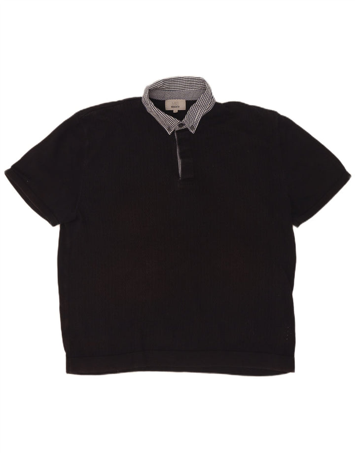 Marks & Spencer Polo de rugby de ajuste regular para hombre XL Azul marino