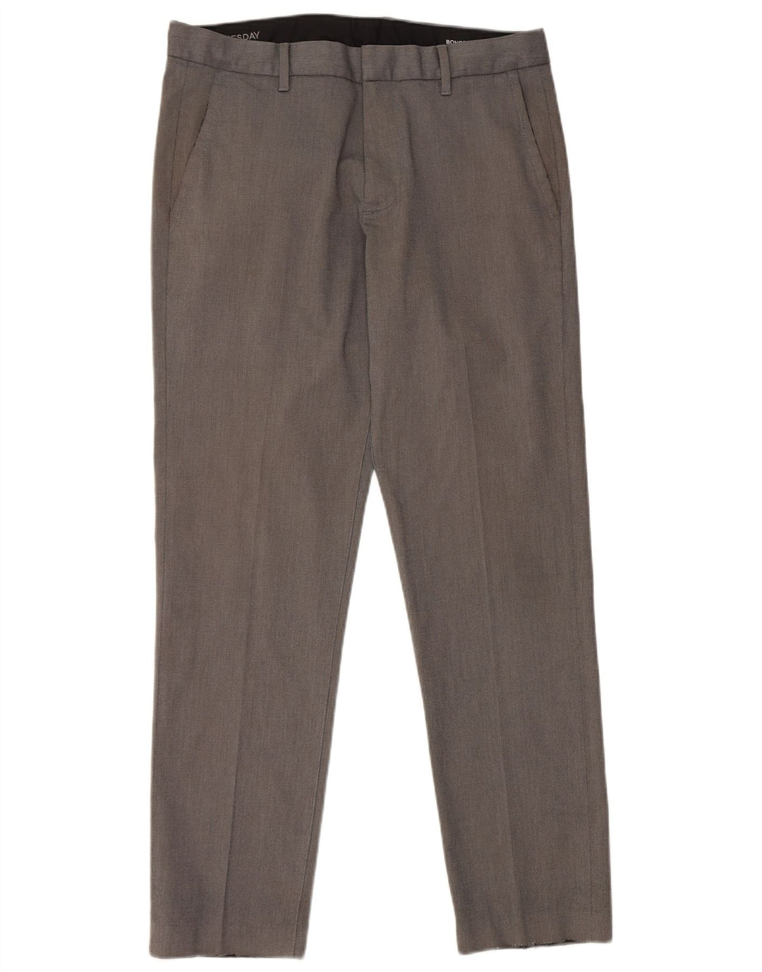 BONOBOS Pantalones informales ajustados para hombre W31 L30 Algodón gris