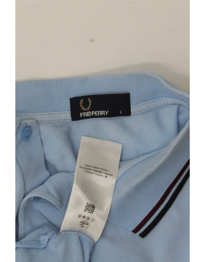 Fred Perry Polo Para Hombre De Algodón A Rayas Azul Grande