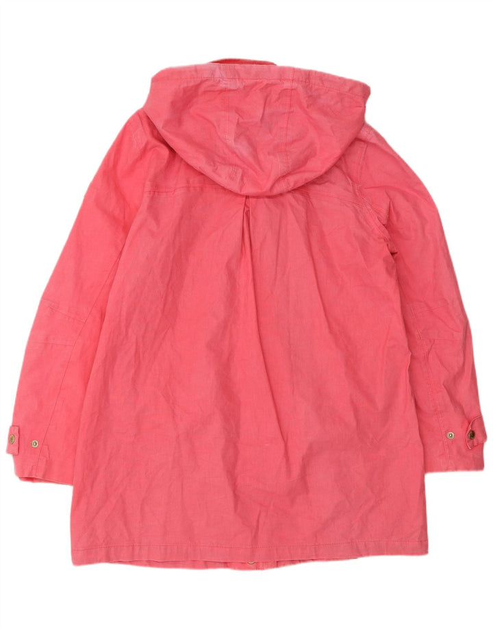 JOULES Chubasquero con capucha para mujer UK 40 Medium Pink Linen